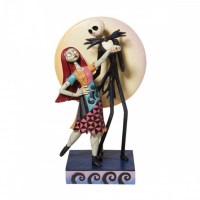 Disney - Statua Jack e Sally e la luna Nightmare Before Christmas Tim Burton - Prodotto Ufficiale 